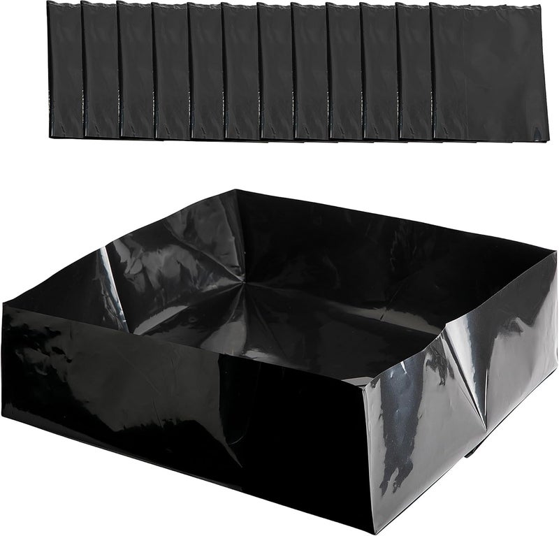 Adnee 12 Pcs Mushroom Monotub Liners-9.5" x 9.5" x 4" Monotub Liner Fit Up to 28 Quart Monotub-Monotub Plastic Liners for Mushroom Growing Supplies Liner Replacement - Image 1